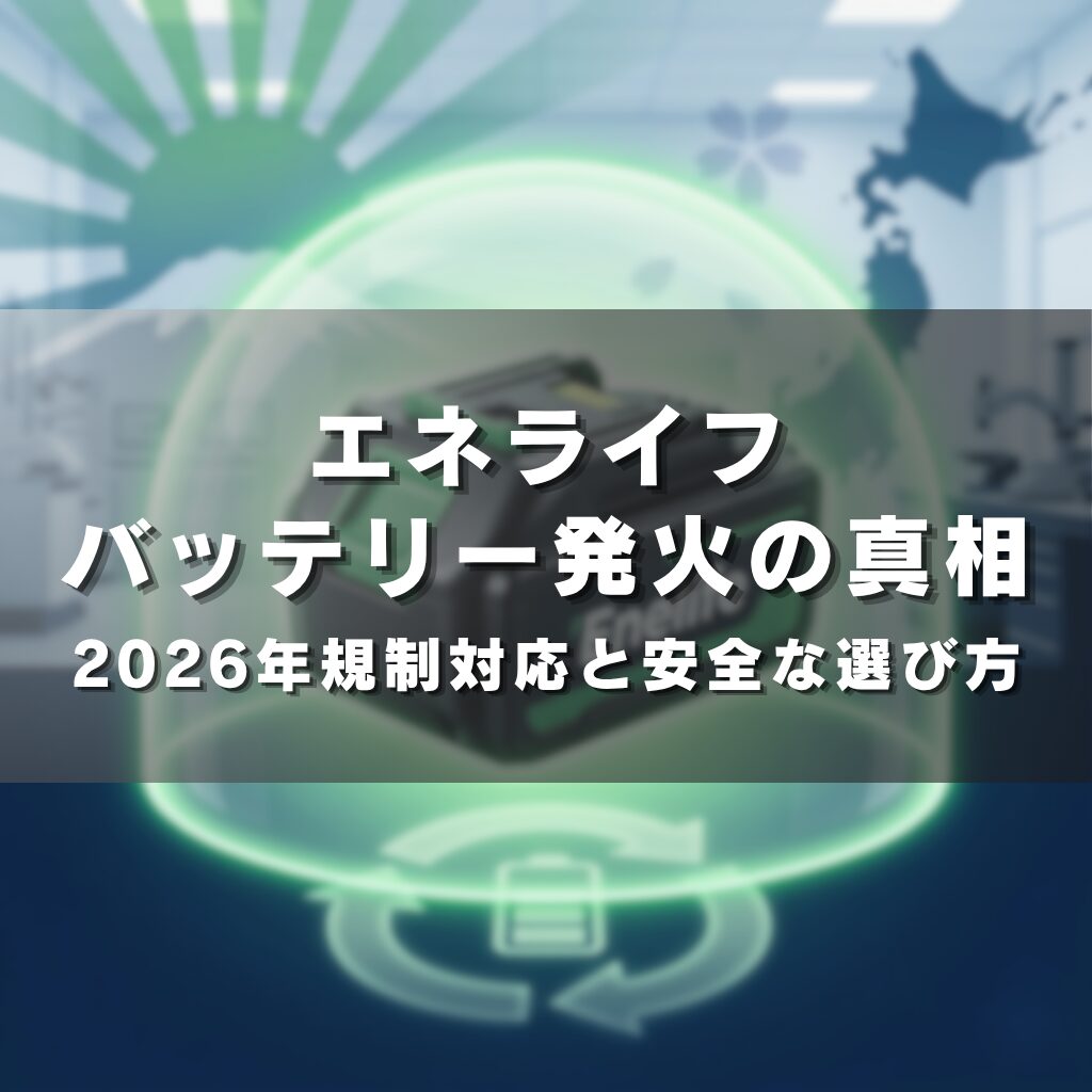 エネライフバッテリー発火の真相｜2026年規制対応と安全な選び方