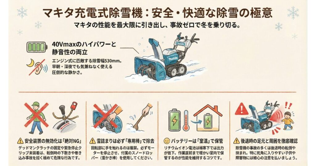 マキタ スノーブロワーを安全かつ賢く活用するコツ
