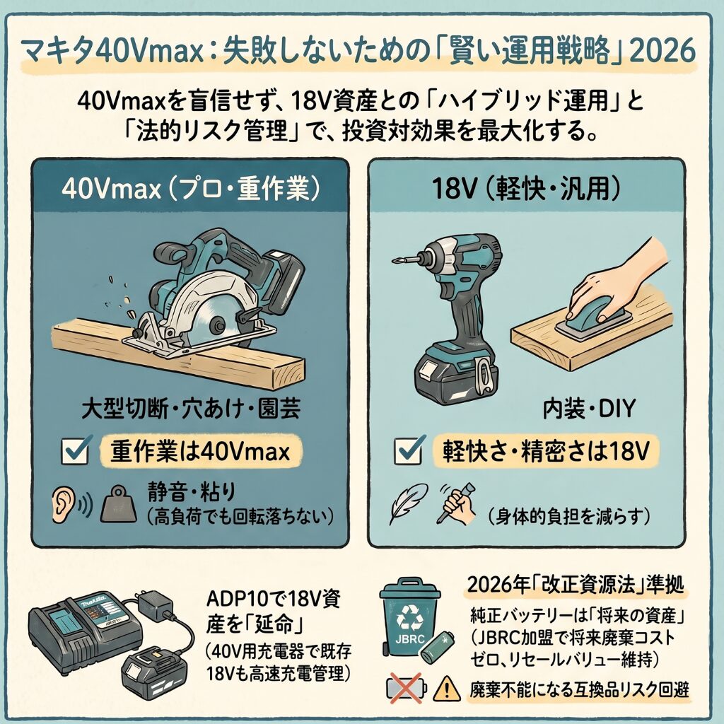 マキタの40Vmax導入による失敗を防ぐ賢い運用戦略
