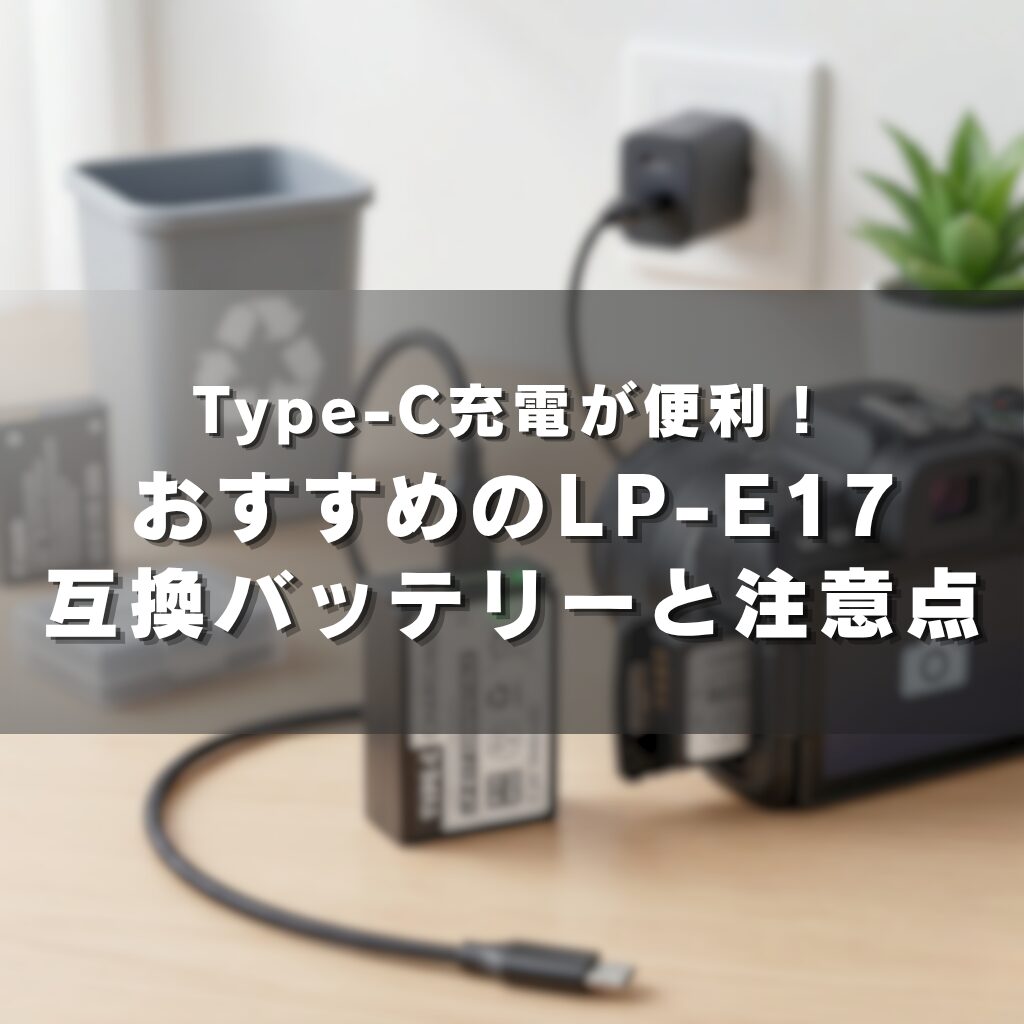 Type-C充電が便利！おすすめのLP-E17互換バッテリーと注意点