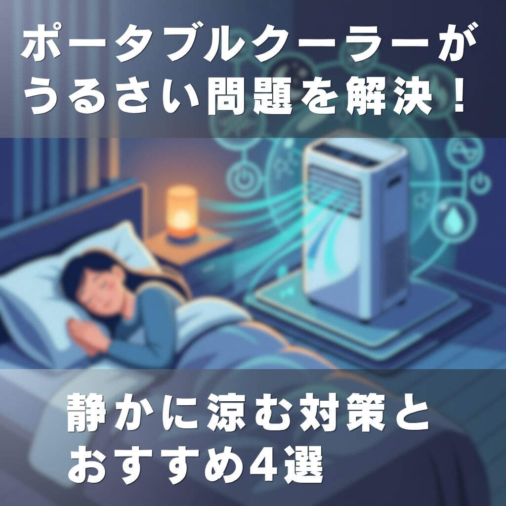 ポータブルクーラーがうるさい問題を解決！静かに涼む対策とおすすめ4選