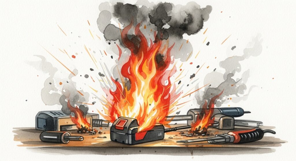やばいマキタ互換バッテリーの発火や爆発事故の真実