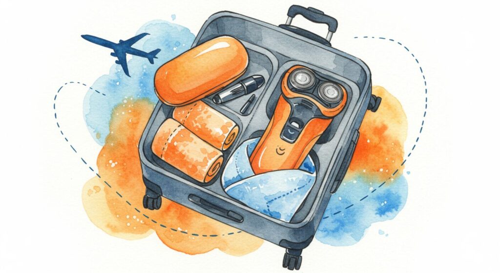 充電式髭剃りを安全に飛行機で運ぶ方法