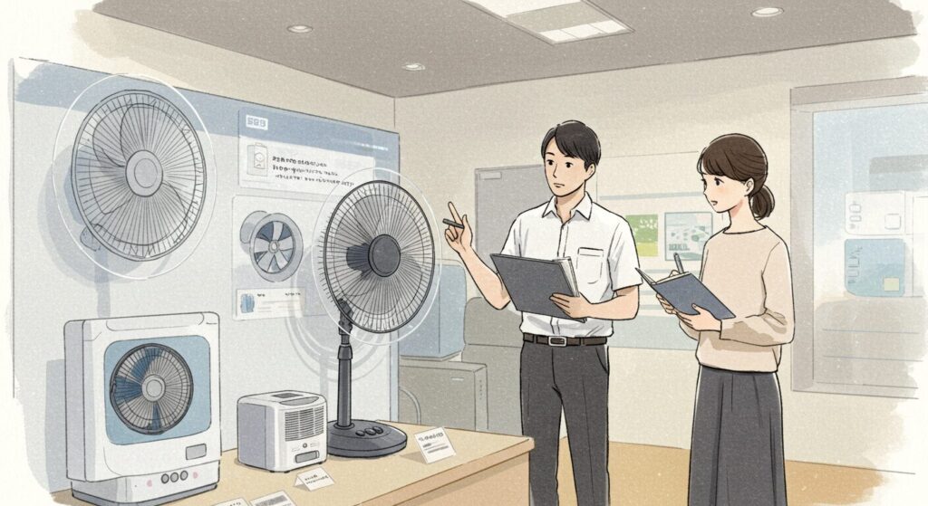 扇風機とサーキュレーターの基本的な違いとは