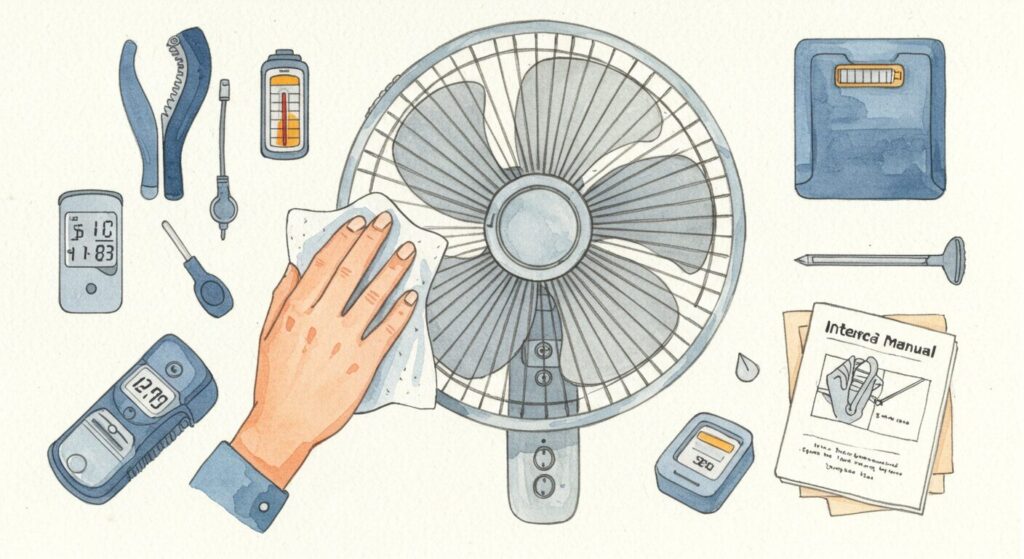 充電式壁掛け扇風機の安全使用とメンテナンス