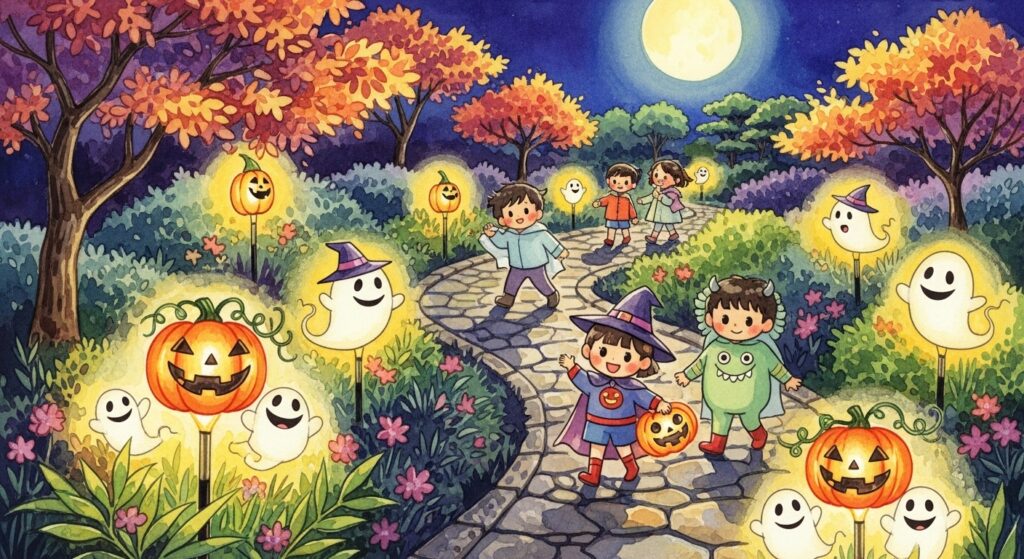ハロウィンの夜を彩る、ソーラー式ライトの魅力