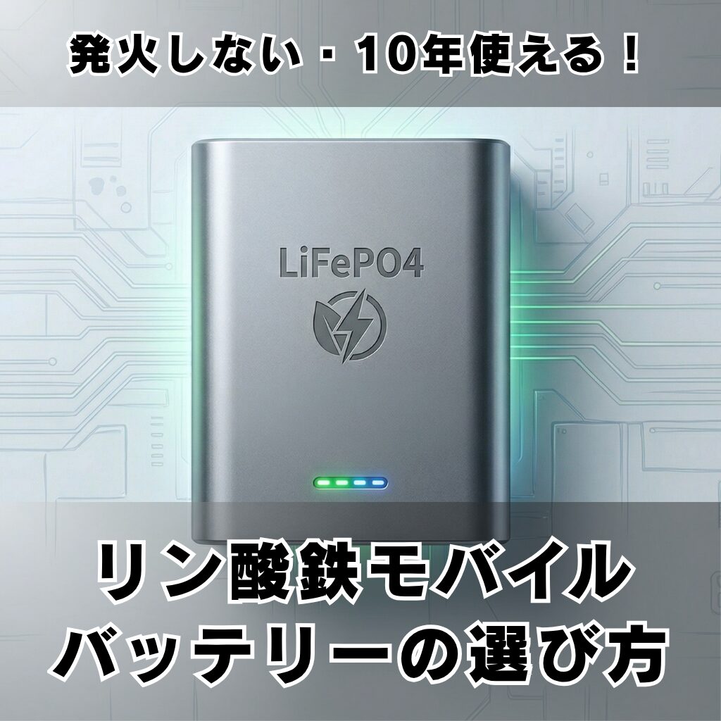 発火しない・10年使える！リン酸鉄モバイルバッテリーの選び方