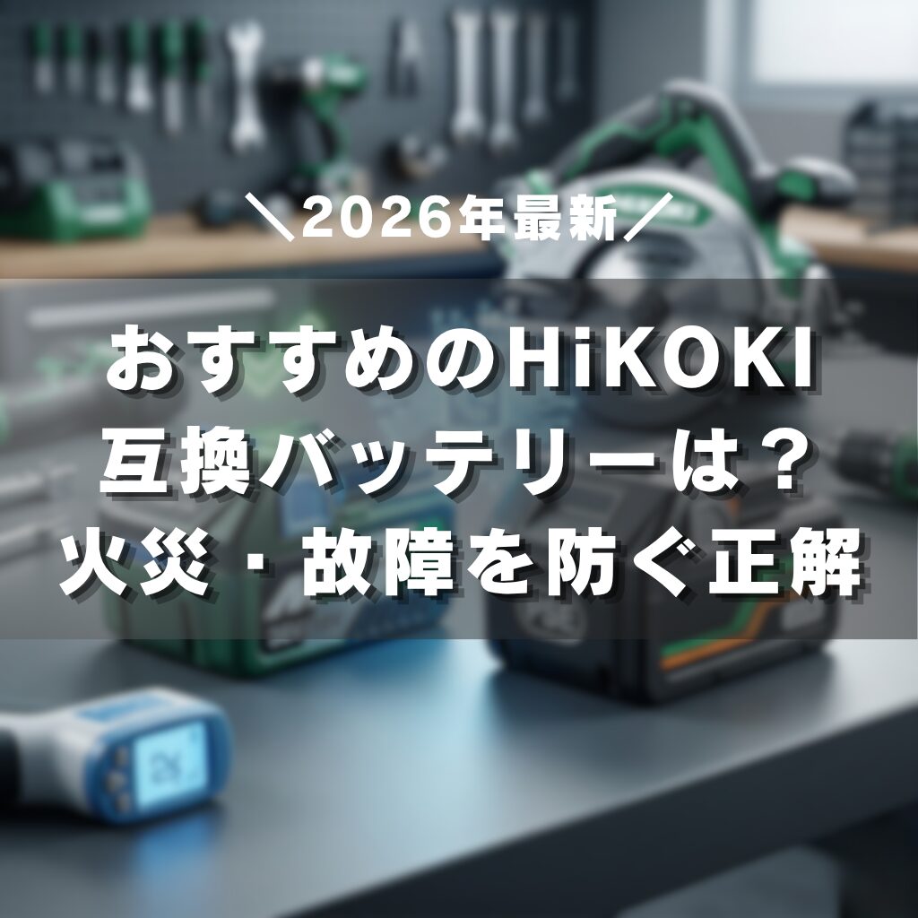 【2026年】おすすめのHiKOKI互換バッテリーは？火災・故障を防ぐ正解