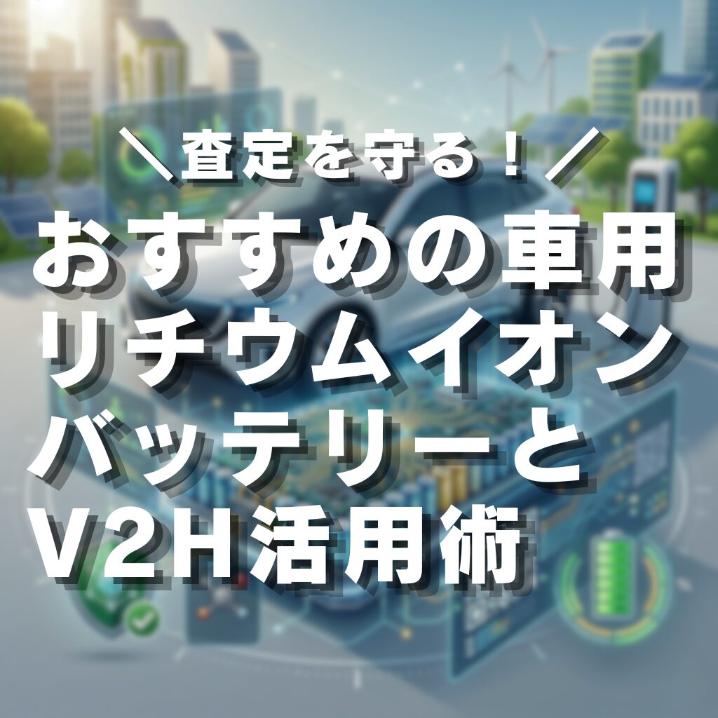 査定を守る！おすすめの車用リチウムイオンバッテリーとV2H活用術