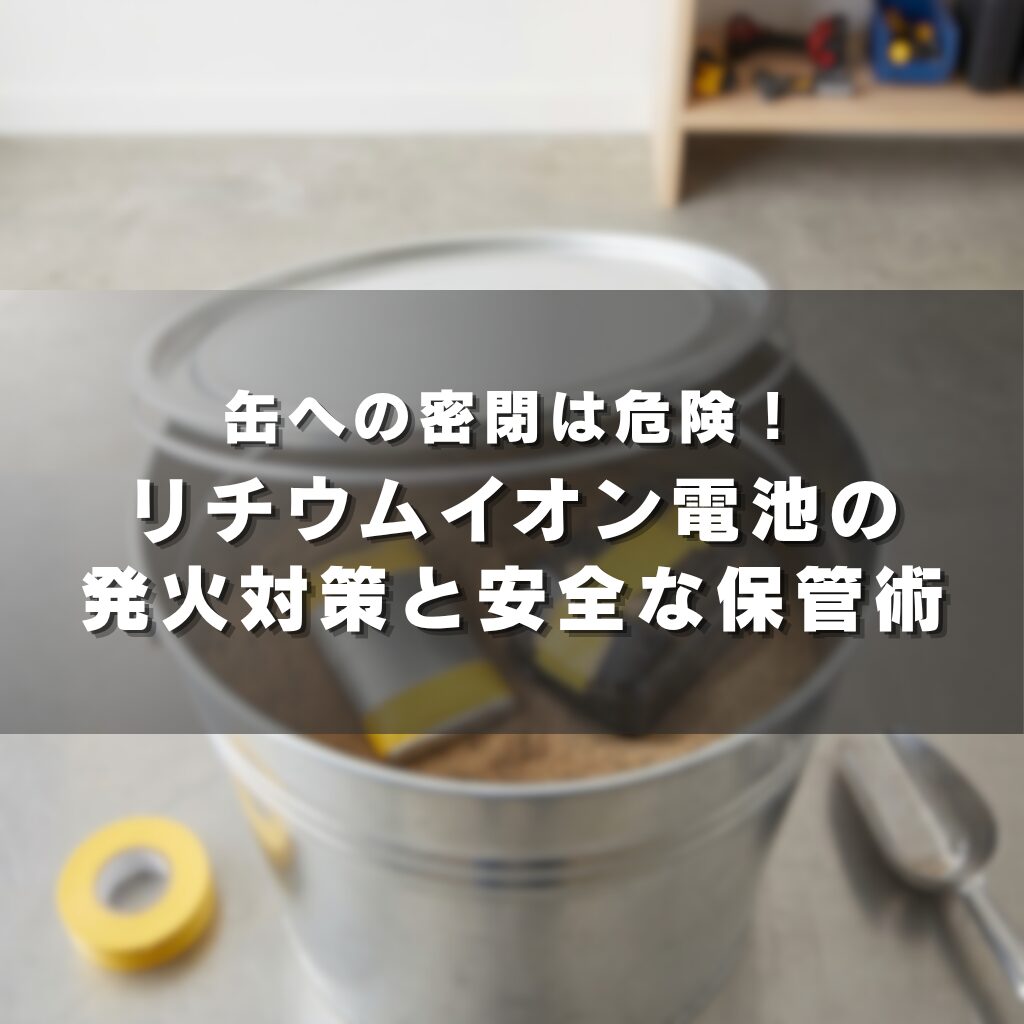 缶への密閉は危険！リチウムイオン電池の発火対策と安全な保管術